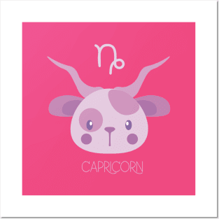 Capricorn Cute Zodiac Horoscope Posters and Art